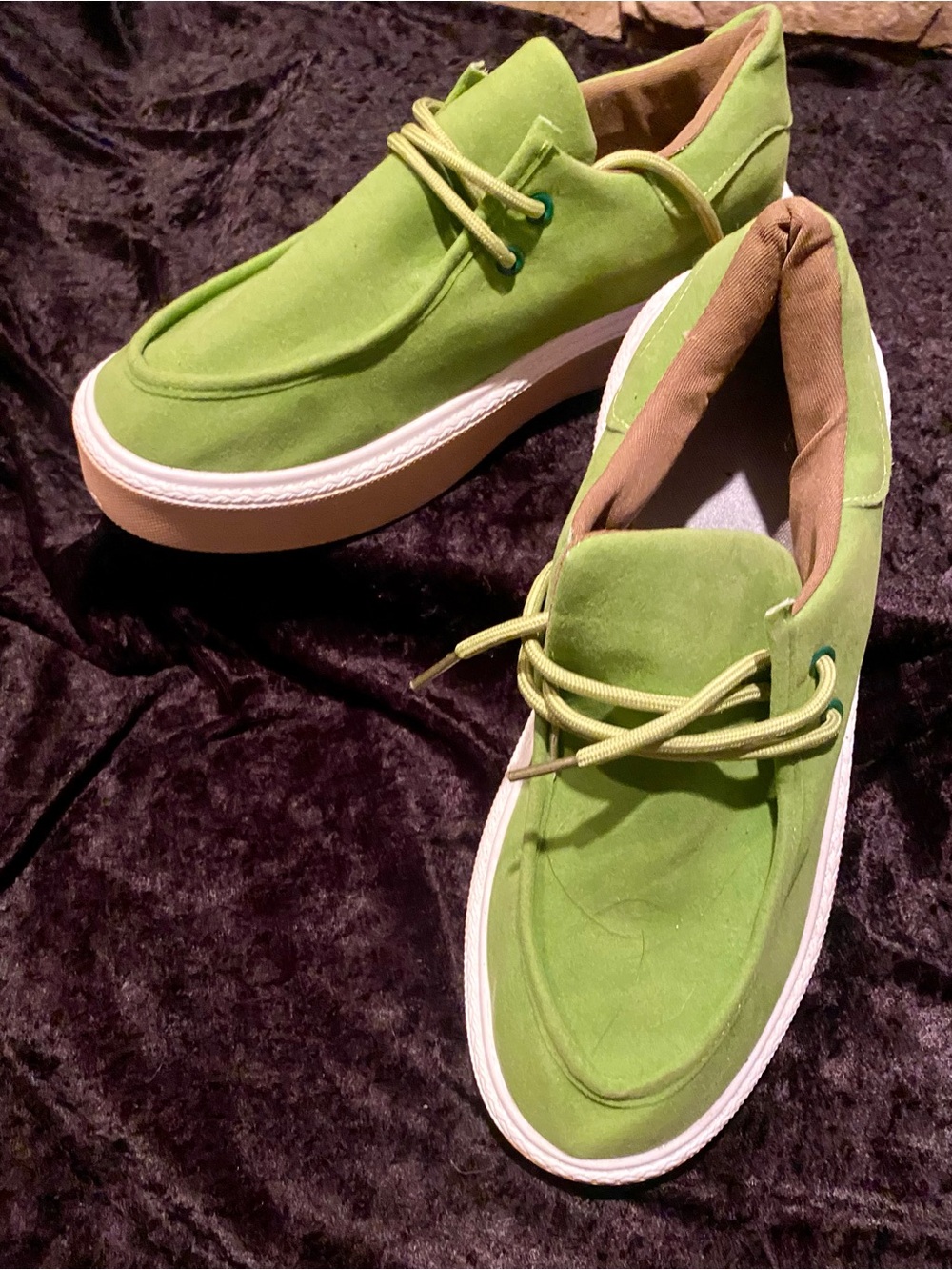 Men's Lime Green Casual Slip-On Sneakers